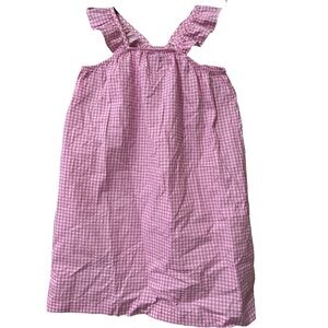 Kids Club lilac ruffle strap mini gingham dress